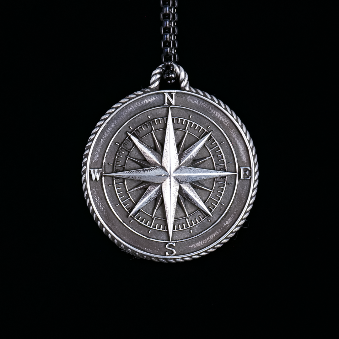 Sterling Silver Compass Pendant | Patrick Adair Designs