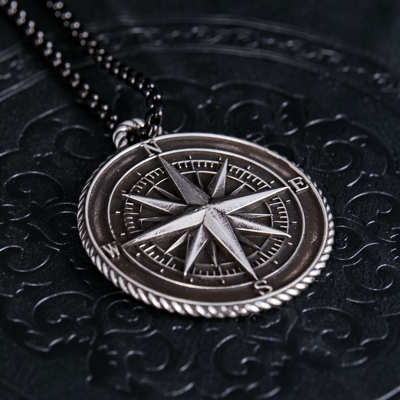 Sterling Silver Compass Pendant - Patrick Adair Designs