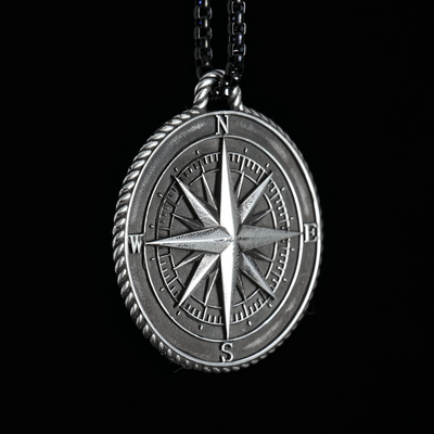 Sterling Silver Compass Pendant - Patrick Adair Designs