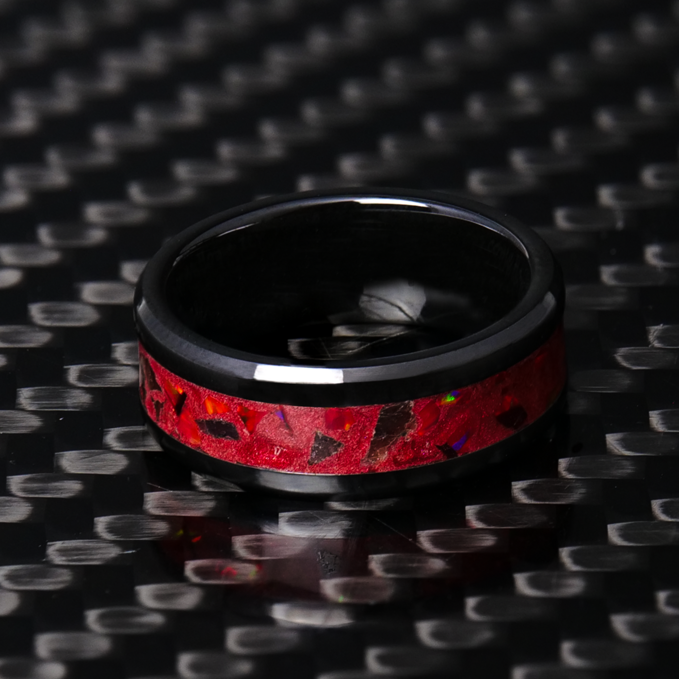 Crimson Flare Glowstone Ring - Patrick Adair Designs