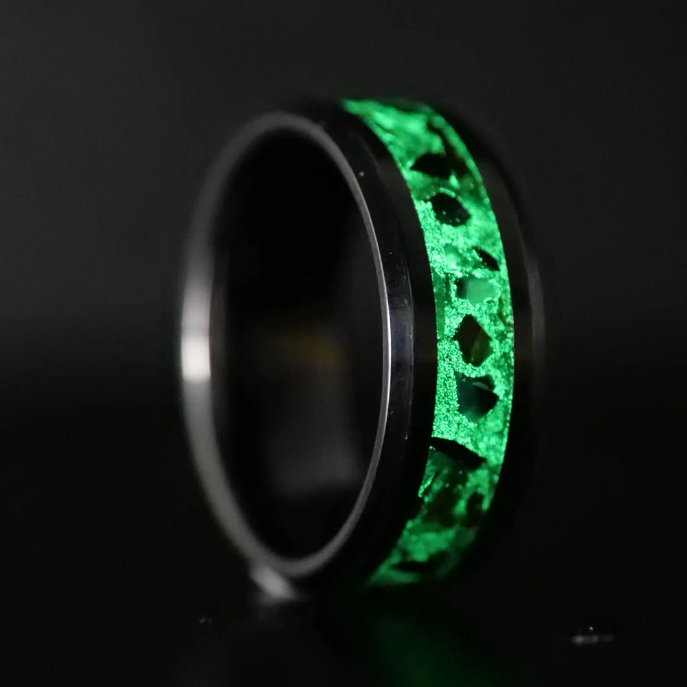 Unique handmade anodized titanium ring online 