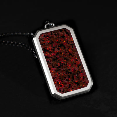 Crimson Red Opal Glowstone Pendant - Patrick Adair Designs