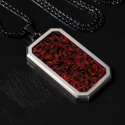Crimson Red Opal Glowstone Pendant - Patrick Adair Designs