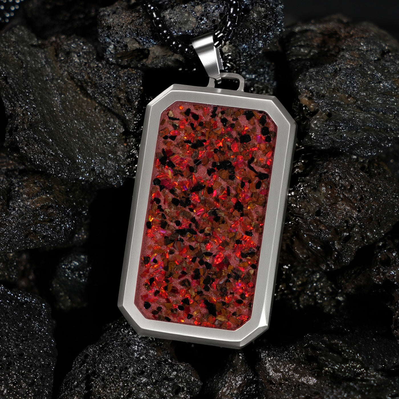 Crimson Red Opal Glowstone Pendant - Patrick Adair Designs
