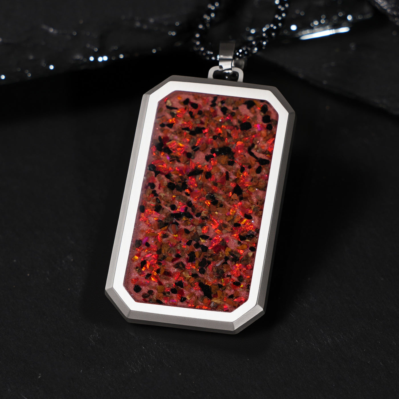 Crimson Red Opal Glowstone Pendant - Patrick Adair Designs