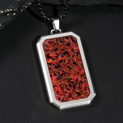 Crimson Red Opal Glowstone Pendant - Patrick Adair Designs