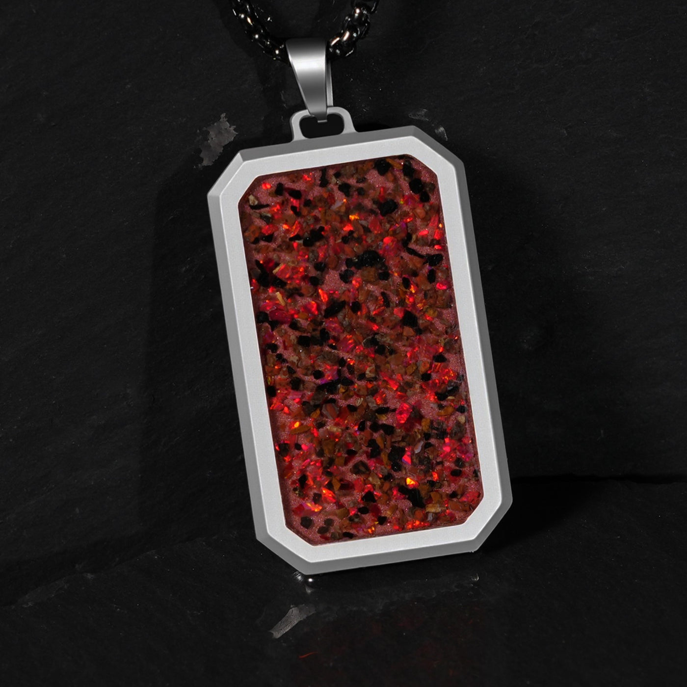 Crimson Red Opal Glowstone Pendant - Patrick Adair Designs