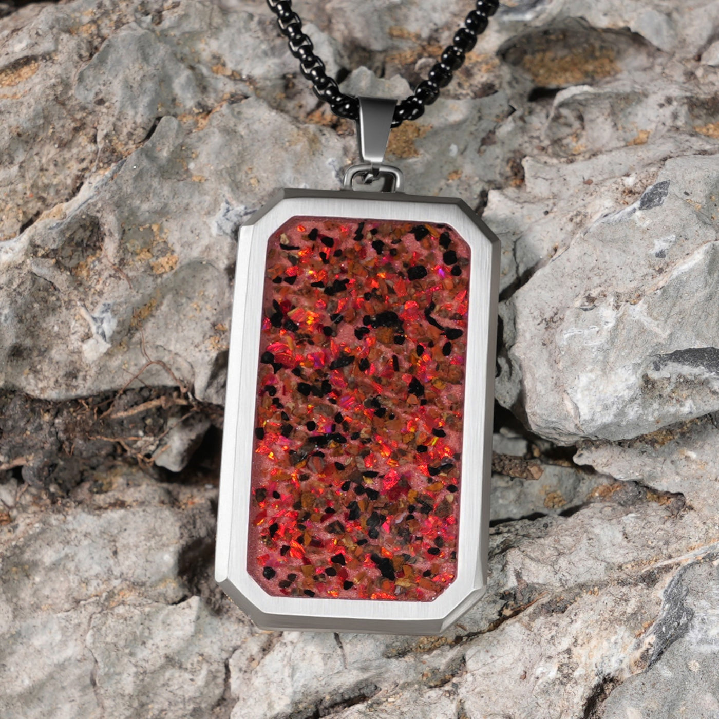 Crimson Red Opal Glowstone Pendant - Patrick Adair Designs