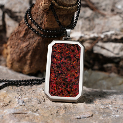 Crimson Red Opal Glowstone Pendant - Patrick Adair Designs