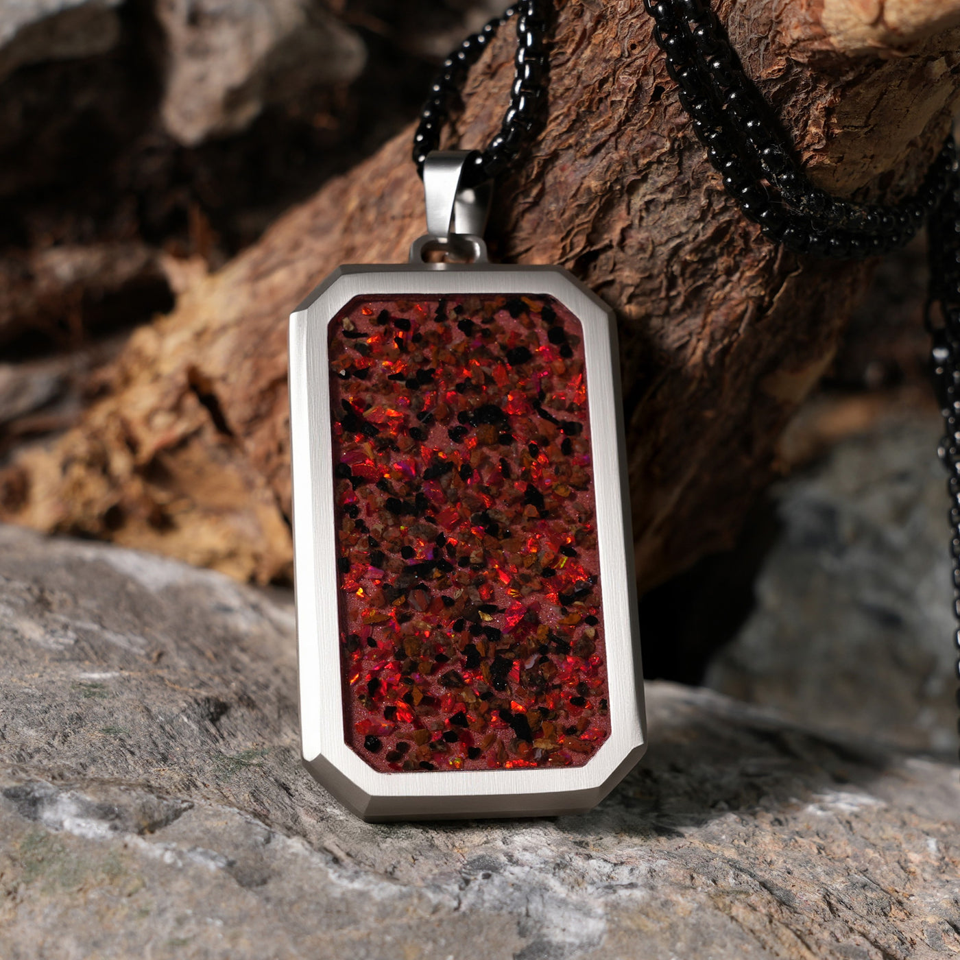 Crimson Red Opal Glowstone Pendant - Patrick Adair Designs