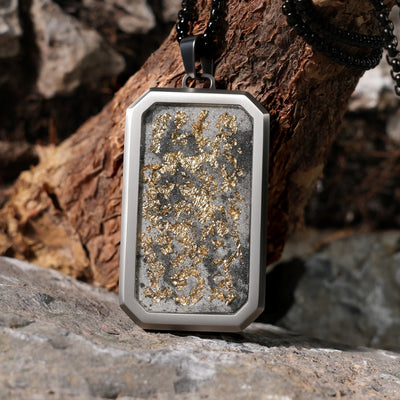 Imperial Eclipse Glowstone Pendant with 24K Gold Leaf - Patrick Adair Designs