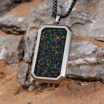 Black Fire Opal Glowstone Pendant - Patrick Adair Designs
