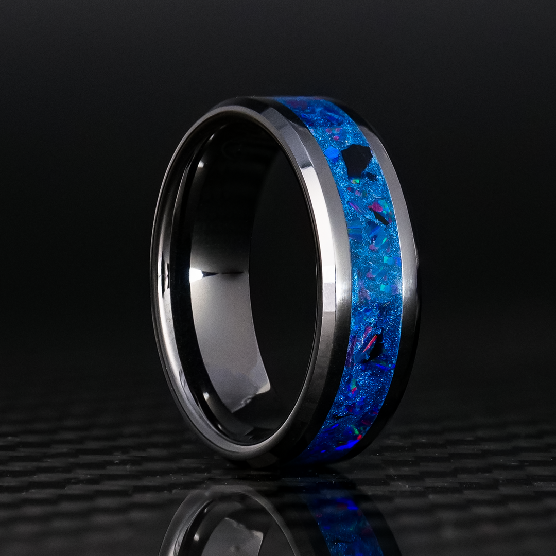 Deep Space Blue Opal Glowstone Ring Patrick Adair Designs