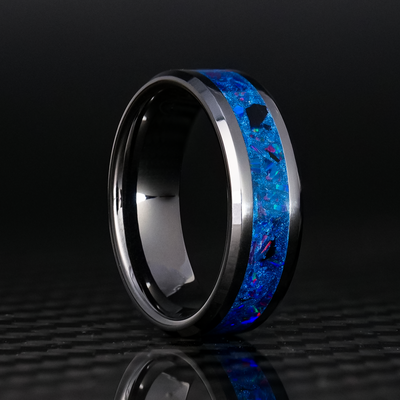 Deep Space Blue Opal Glowstone Ring