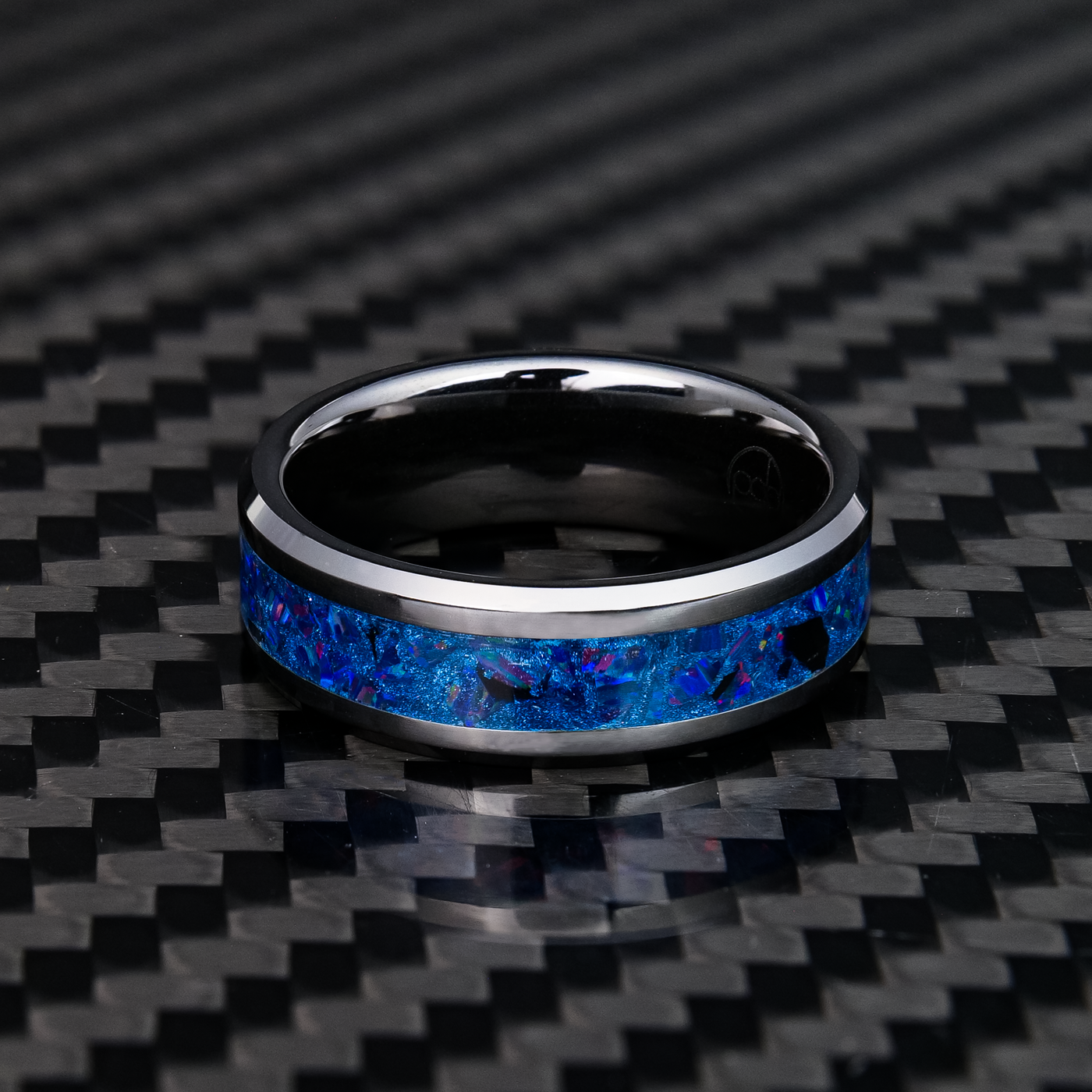 Deep Space Blue Opal Glowstone Ring