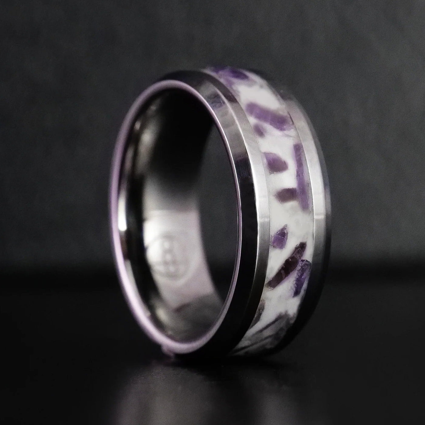 February Birthstone Ring | Amethyst Glowstone Ring - Patrick Adair Designs