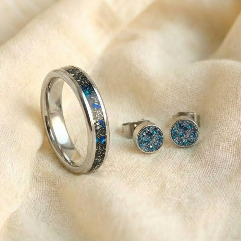 Women's Glowstone Ring and Earring Set