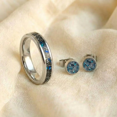 Women's Glowstone Ring and Earring Set