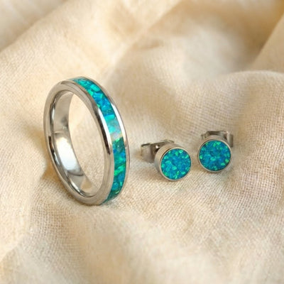 Women's Glowstone Ring and Earring Set