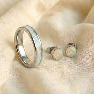 Women's Glowstone Ring and Earring Set