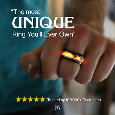 Sunken Artifact Glowstone Cremation Ring with Ashes - Patrick Adair Designs