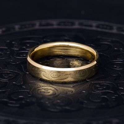 5mm Beveled Gold Ring - Patrick Adair Designs