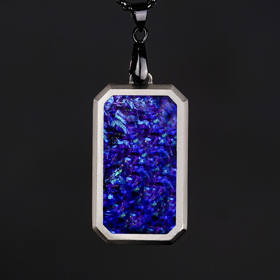 Lavender Opal Glowstone Cremation Pendant with Ashes - Patrick Adair Designs