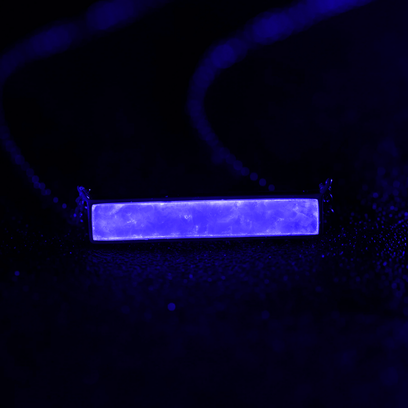 Lavender Opal Glowstone Inlay Bar Necklace