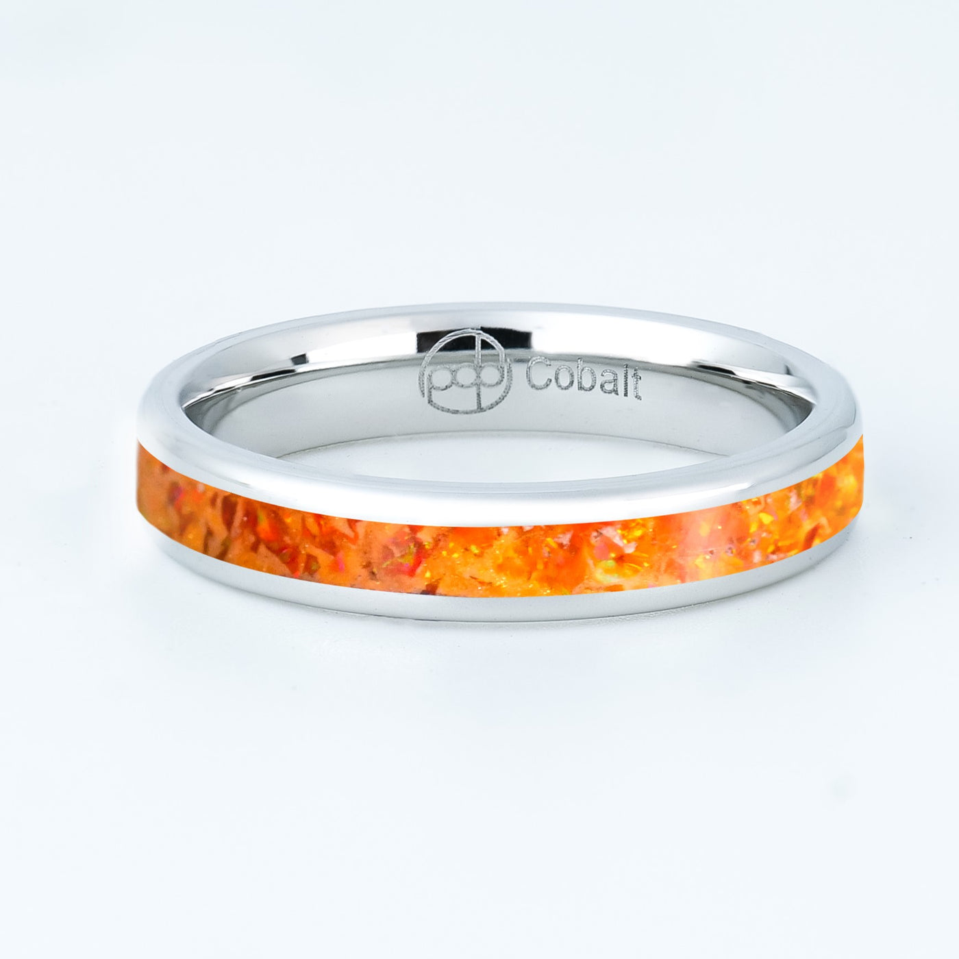 Orange Fire Opal Glowstone Stackable Ring