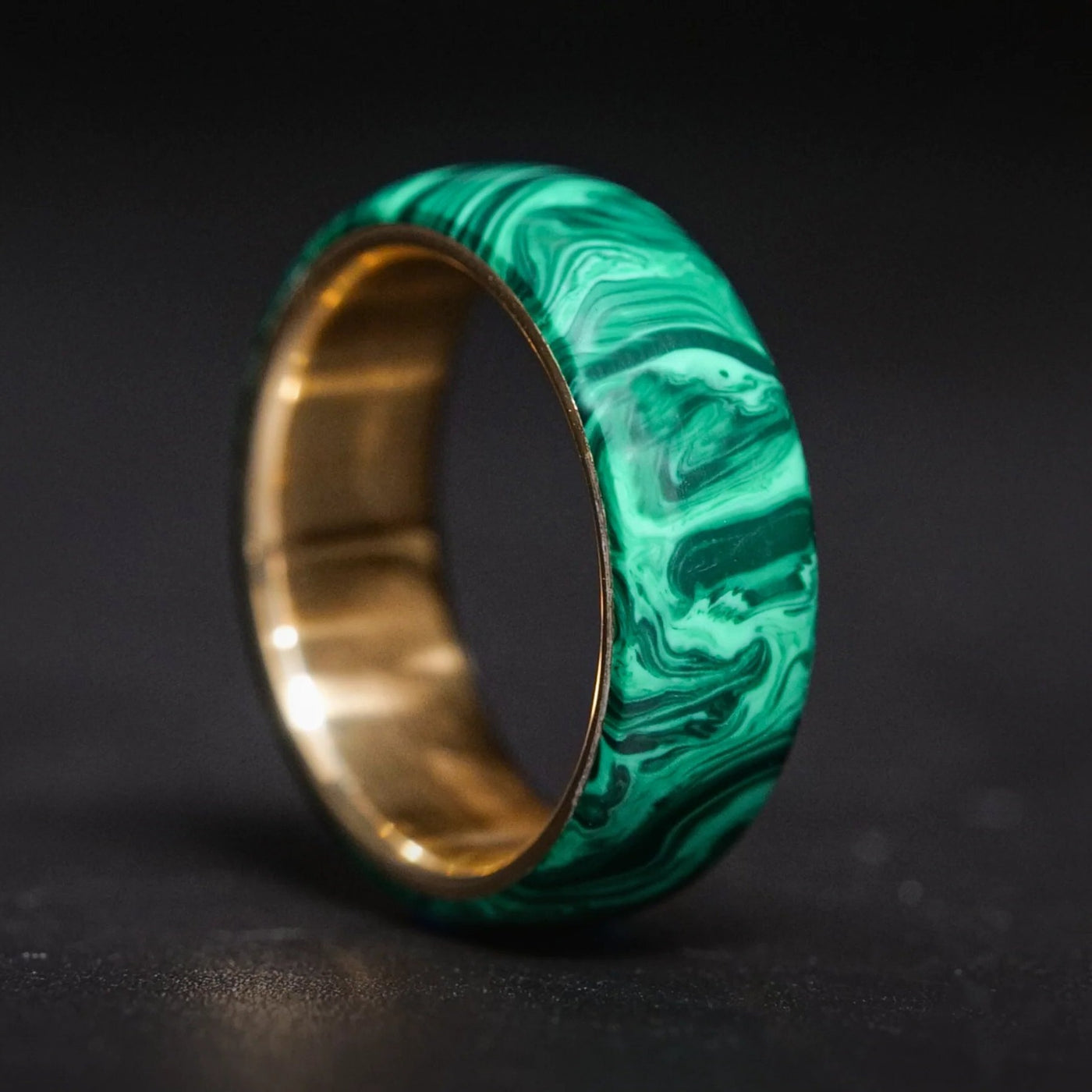 Malachite Trustone and Gold Ring - Patrick Adair Designs