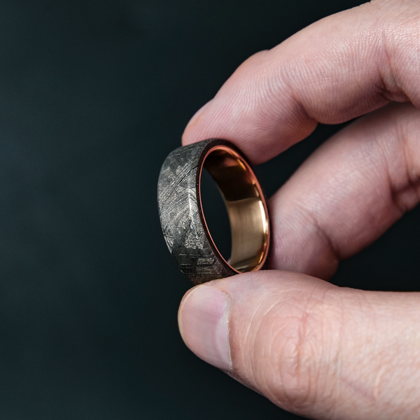 Meteorite and clearance gold ring