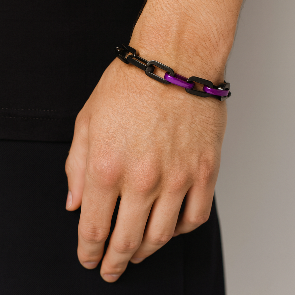 Midnight Violet Bracelet | Solid Stainless Steel– Patrick Adair Designs