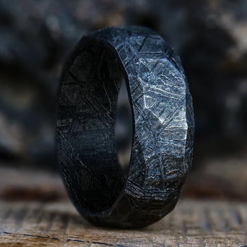 Obsidian Meteorite Ring - Patrick Adair Designs
