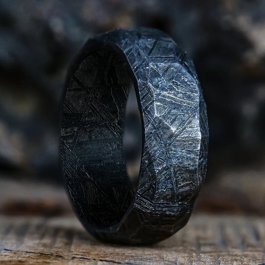Obsidian Meteorite Ring - Patrick Adair Designs
