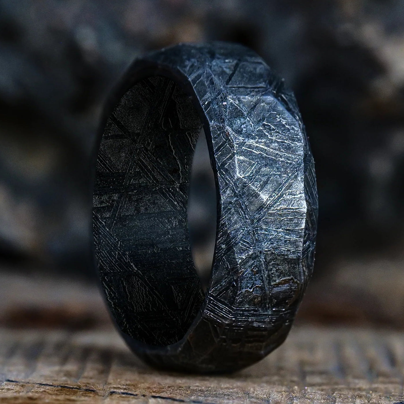 Osidian Rings Obsidian Meteorite Ring | Patrick Adair Designs