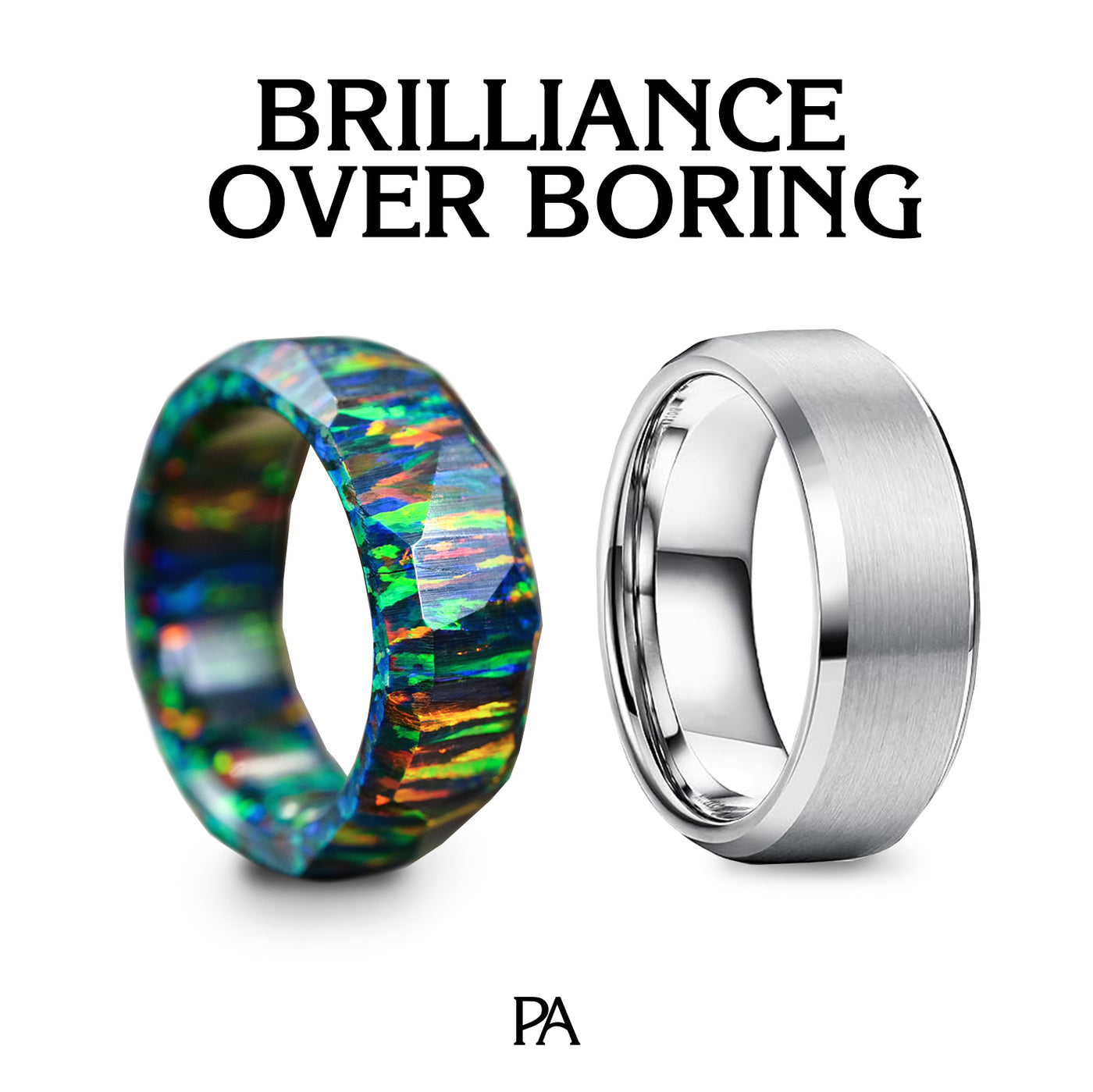Black Fire Opal Ring - Patrick Adair Designs