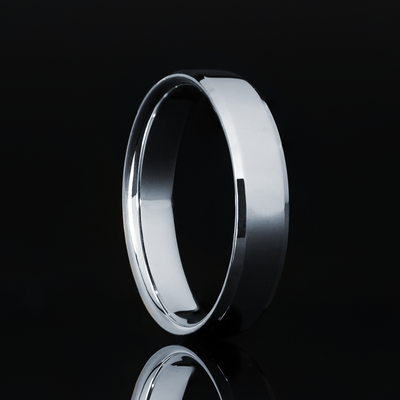 5mm Beveled Platinum Ring - Patrick Adair Designs