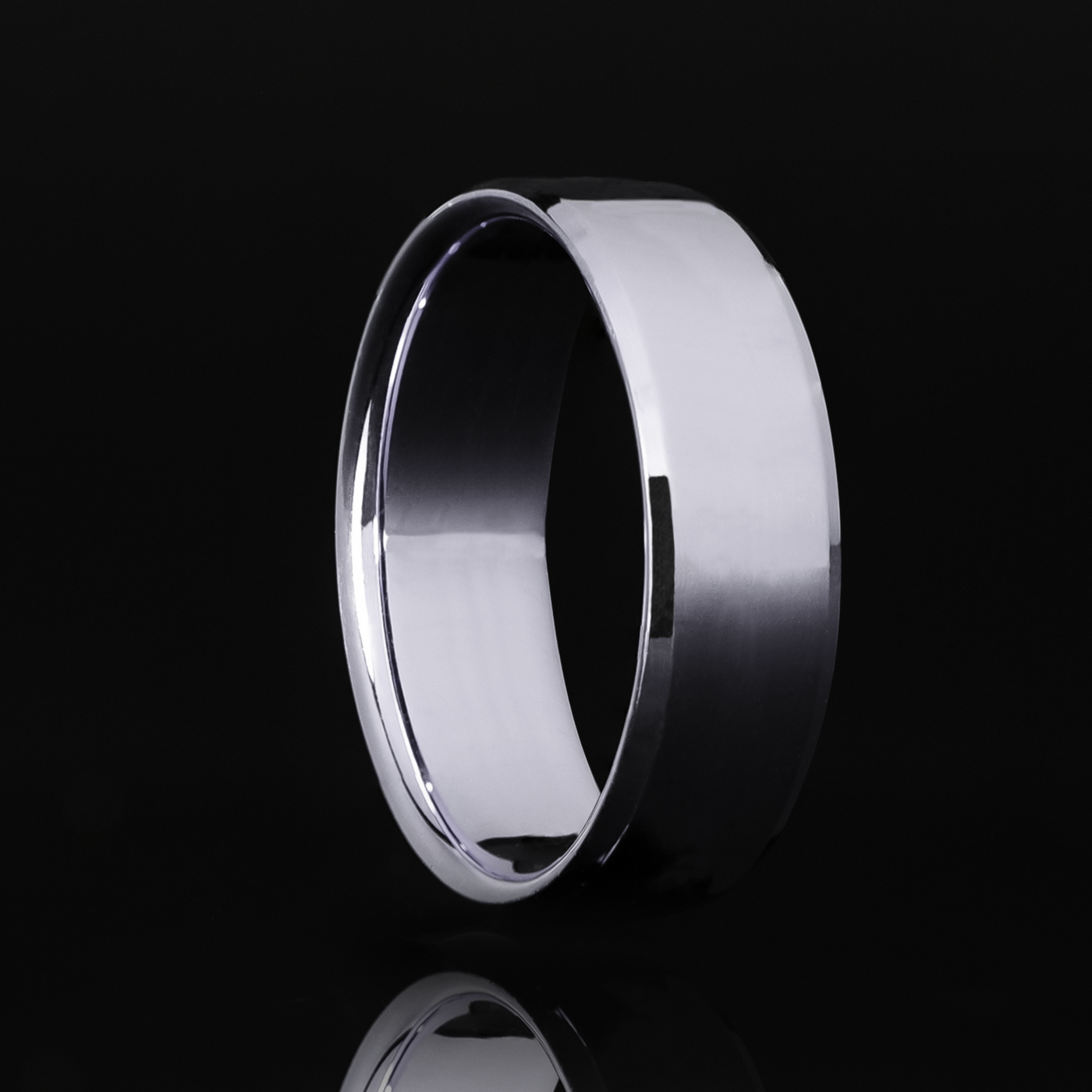 7mm Beveled Platinum Ring - Patrick Adair Designs