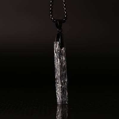 Polar Burl Carbon Fiber Bar Pendant