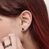 Round Ruby Glowstone Earrings - Patrick Adair Designs