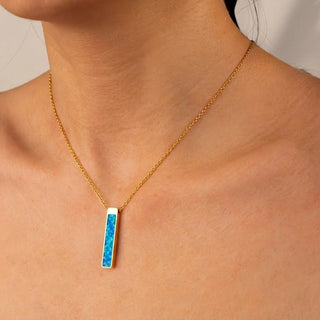 Winter's Howl Glowstone Bar Pendant Necklace