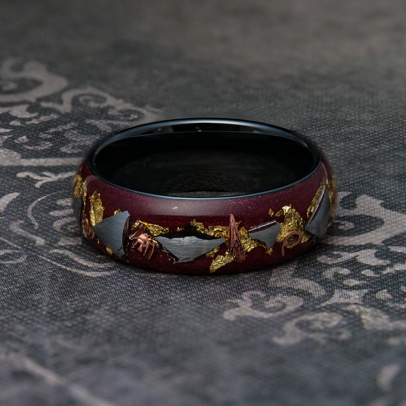 Boundless Regal Glowstone Ring on Black Ceramic