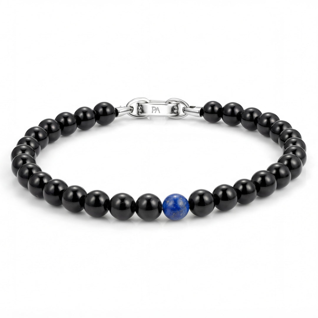 Lapis Lazuli and Black Onyx Beaded Bracelet | Patrick Adair Designs