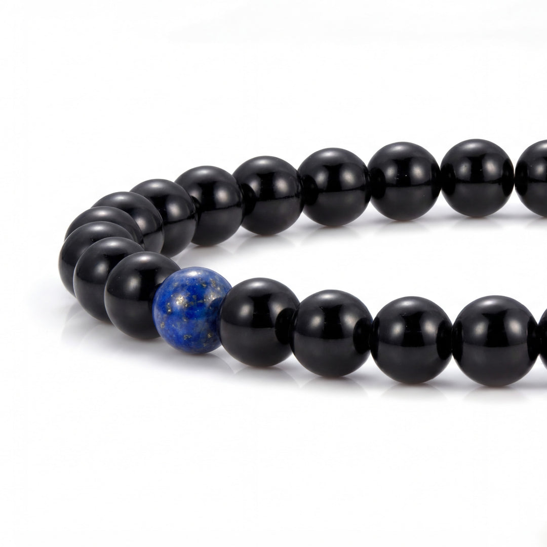 Lapis Lazuli and Black Onyx Beaded Bracelet | Patrick Adair Designs