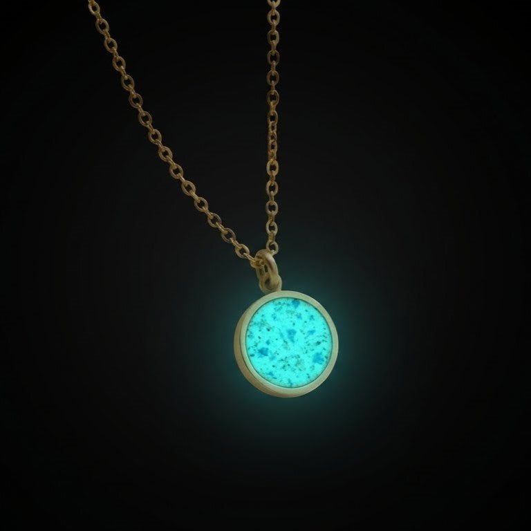 Star Dust Glowstone Circular Pendant Necklace