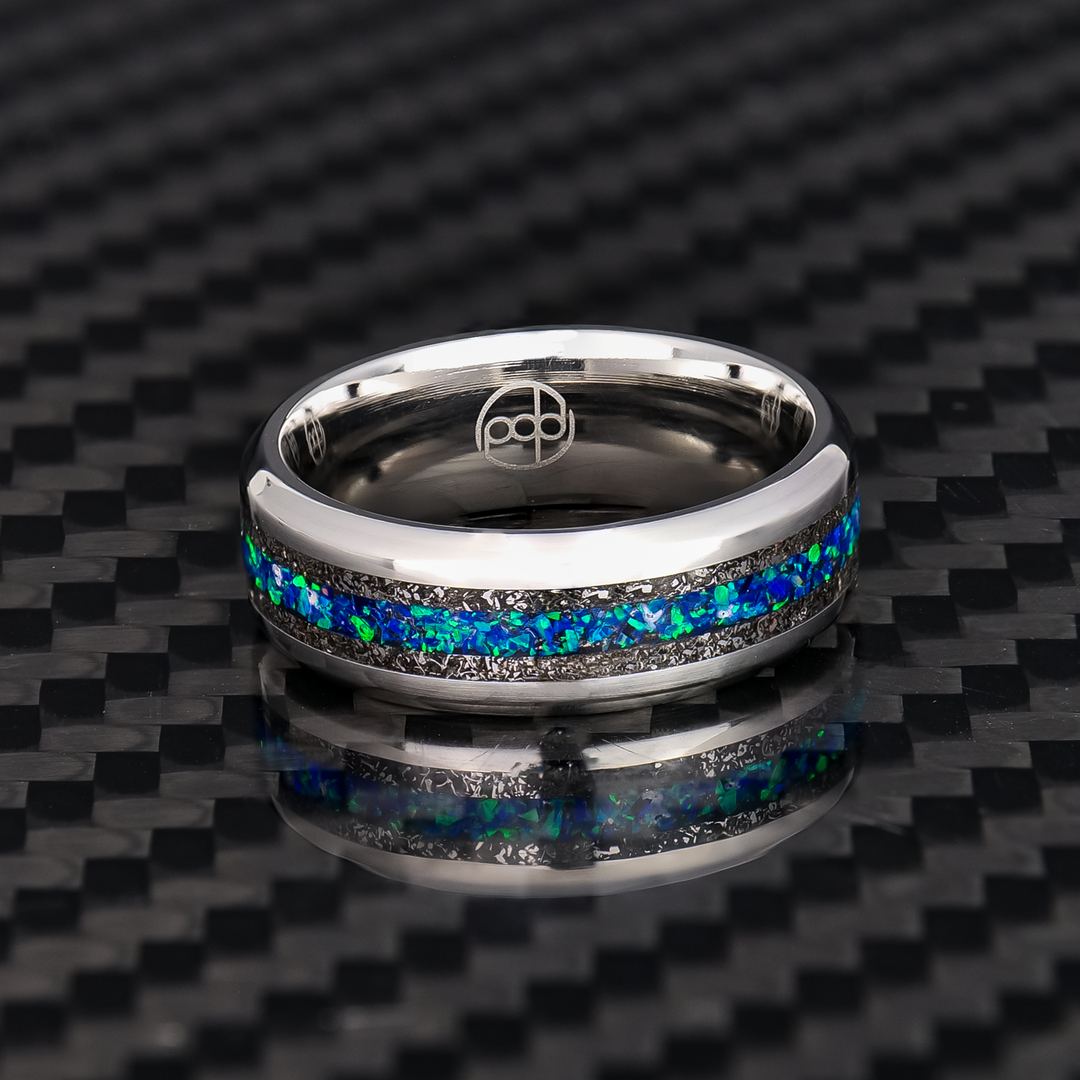 Star Dust Opal Stripe Ring | Patrick Adair Designs