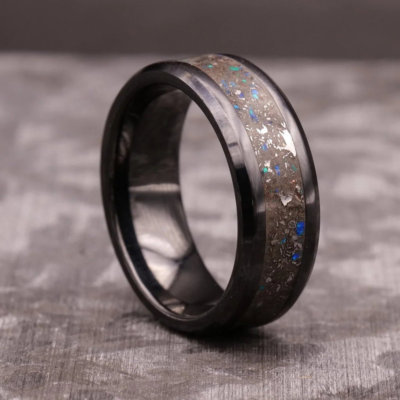 Star Dust™ Ring in Ceramic Black Adair Patrick Designs 