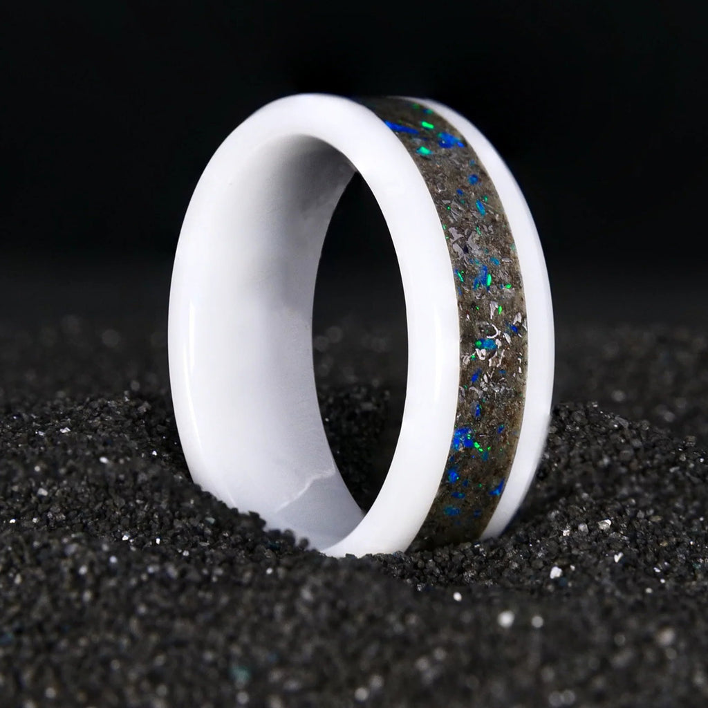 Star Dust™ Ring in White Ceramic | Patrick Adair Designs