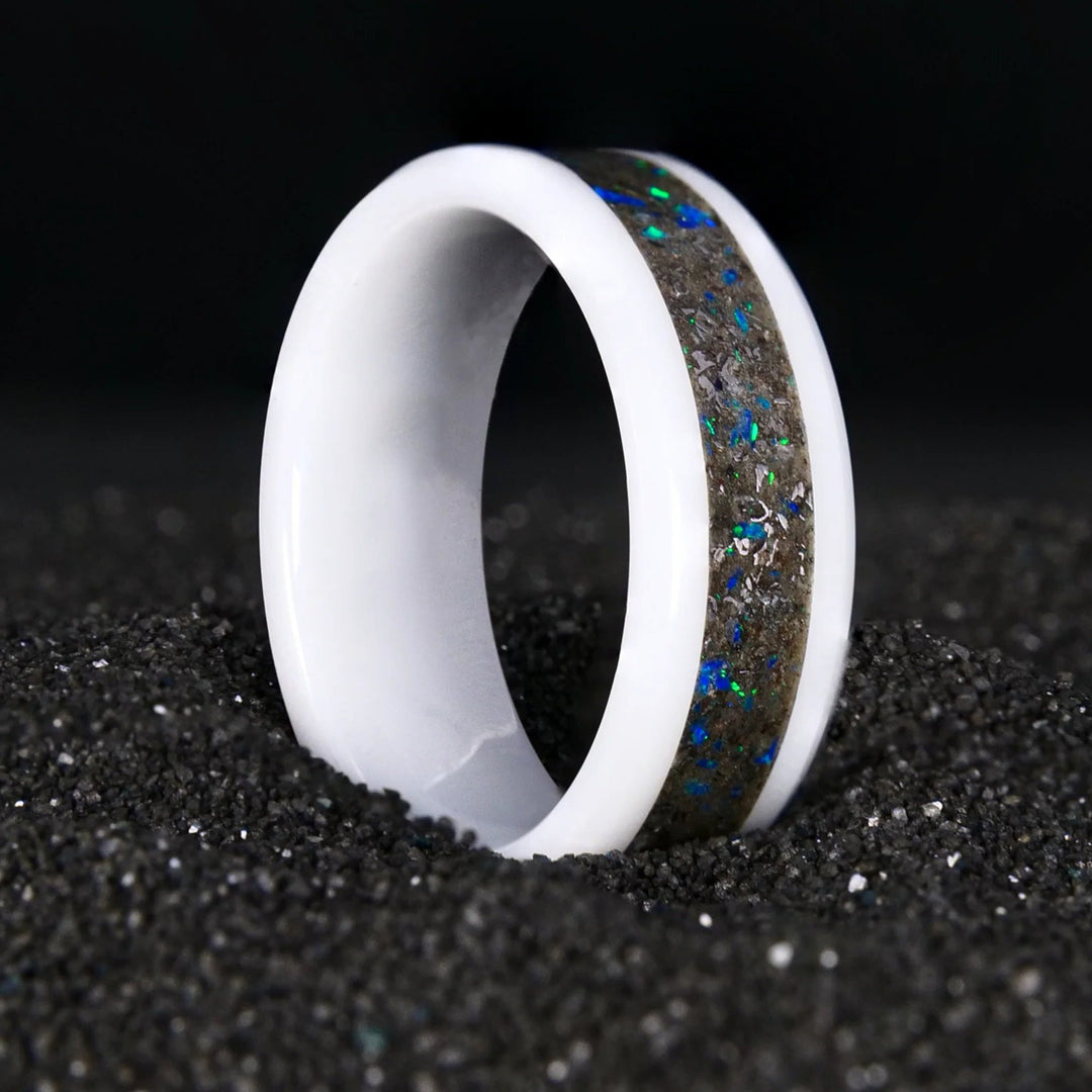 Shops Patrick Addiar Titanium Stardust Ring. Sz 8 mens.