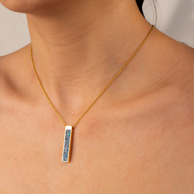 Star Dust Glowstone Bar Pendant Necklace